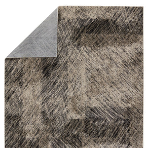 Jaipur Living Graphite Dairon Modern Industrial Machine Made Indoor Rug Black 8'x10'