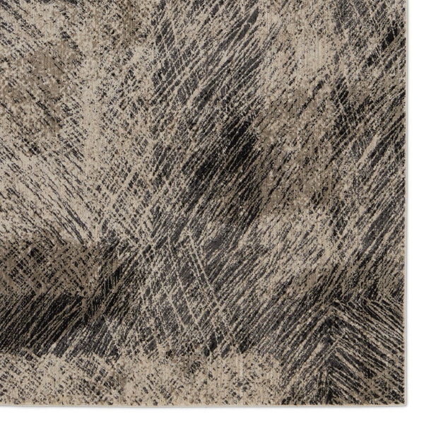 Jaipur Living Graphite Dairon Gra04 Powerloomed Machinemade 100% Polyester Lines Abstract Indoor Rug Black, Gray 100% Polyester Rug155198