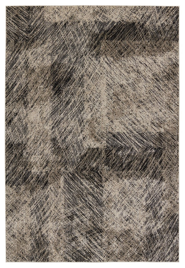 Jaipur Living Graphite Dairon Gra04 Powerloomed Machinemade 100% Polyester Lines Abstract Indoor Rug Black, Gray 100% Polyester Rug155198