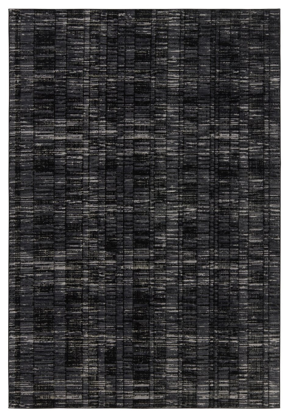 Jaipur Living Graphite Carbon Gra05 Powerloomed Machinemade 100% Polyester Lines Geometric Indoor Rug Gray, Black 100% Polyester Rug155203