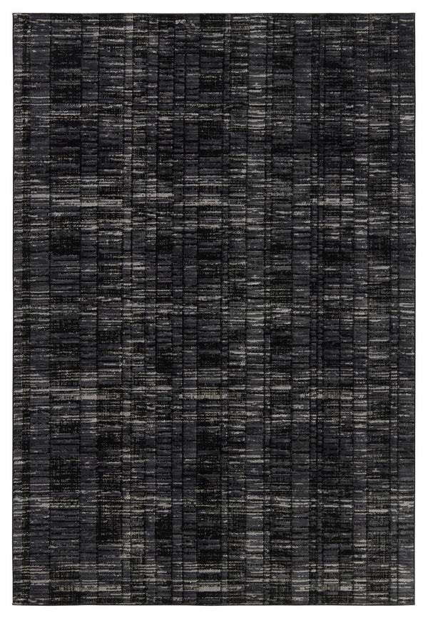 Jaipur Living Graphite Carbon Gra05 Powerloomed Machinemade 100% Polyester Lines Geometric Indoor Rug Gray, Black 100% Polyester Rug155203