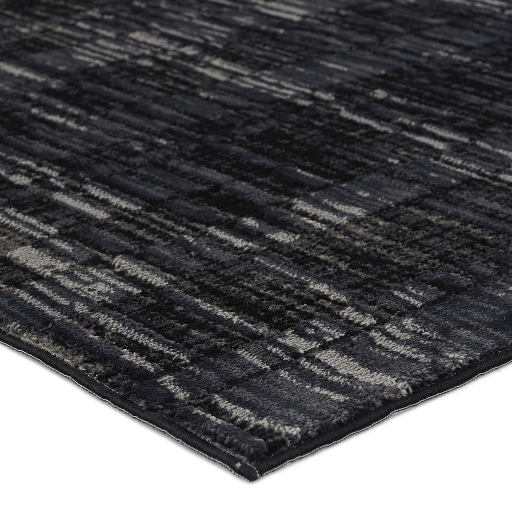 Jaipur Living Graphite Carbon Gra05 Powerloomed Machinemade 100% Polyester Lines Geometric Indoor Rug Gray, Black 100% Polyester Rug155203