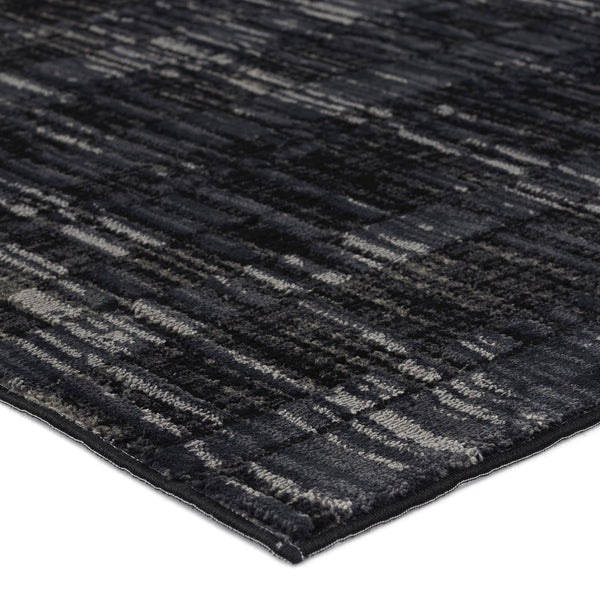 Jaipur Living Graphite Carbon Gra05 Powerloomed Machinemade 100% Polyester Lines Geometric Indoor Rug Gray, Black 100% Polyester Rug155203