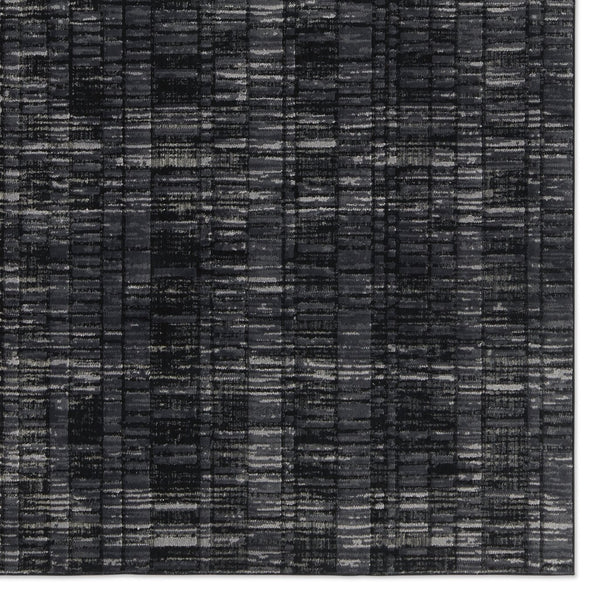 Jaipur Living Graphite Carbon Gra05 Powerloomed Machinemade 100% Polyester Lines Geometric Indoor Rug Gray, Black 100% Polyester Rug155203
