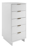Manhattan Comfort Granville Modern 2 Piece - Tall Narrow and Standard Dresser White GRAN011