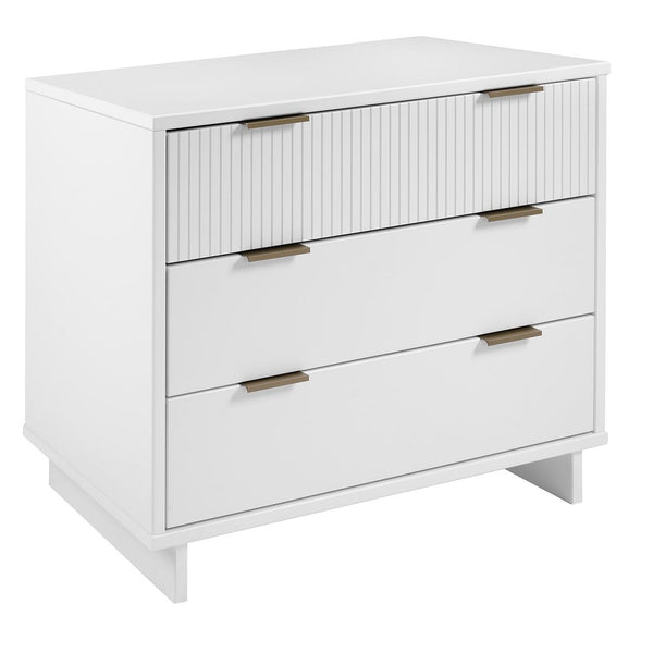 Manhattan Comfort Granville Modern 2 Piece - Tall Narrow and Standard Dresser White GRAN011
