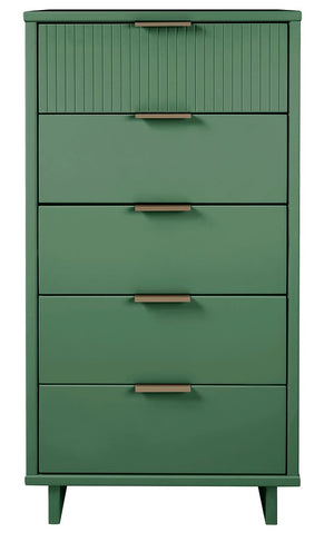 Manhattan Comfort Granville Modern 2 Piece - Tall Narrow and Standard Dresser Sage Green GRAN013