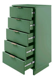 Manhattan Comfort Granville Modern 2 Piece - Tall Narrow and Standard Dresser Sage Green GRAN013