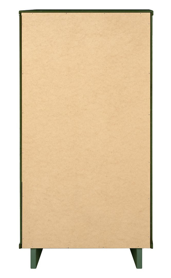 Manhattan Comfort Granville Modern 2 Piece - Tall Narrow and Standard Dresser Sage Green GRAN013