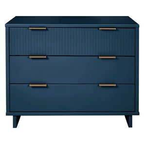 Manhattan Comfort Granville Modern 2 Piece - Tall Narrow and Standard Dresser Midnight Blue GRAN014