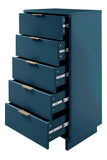 Manhattan Comfort Granville Modern 2 Piece - Tall Narrow and Standard Dresser Midnight Blue GRAN014