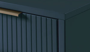 Manhattan Comfort Granville Modern 2 Piece - Tall Narrow and Standard Dresser Midnight Blue GRAN014