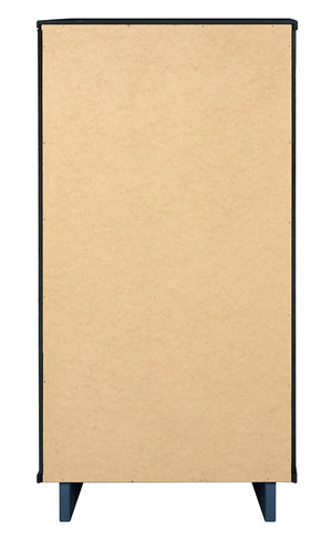 Manhattan Comfort Granville Modern 2 Piece - Tall Narrow and Standard Dresser Midnight Blue GRAN014