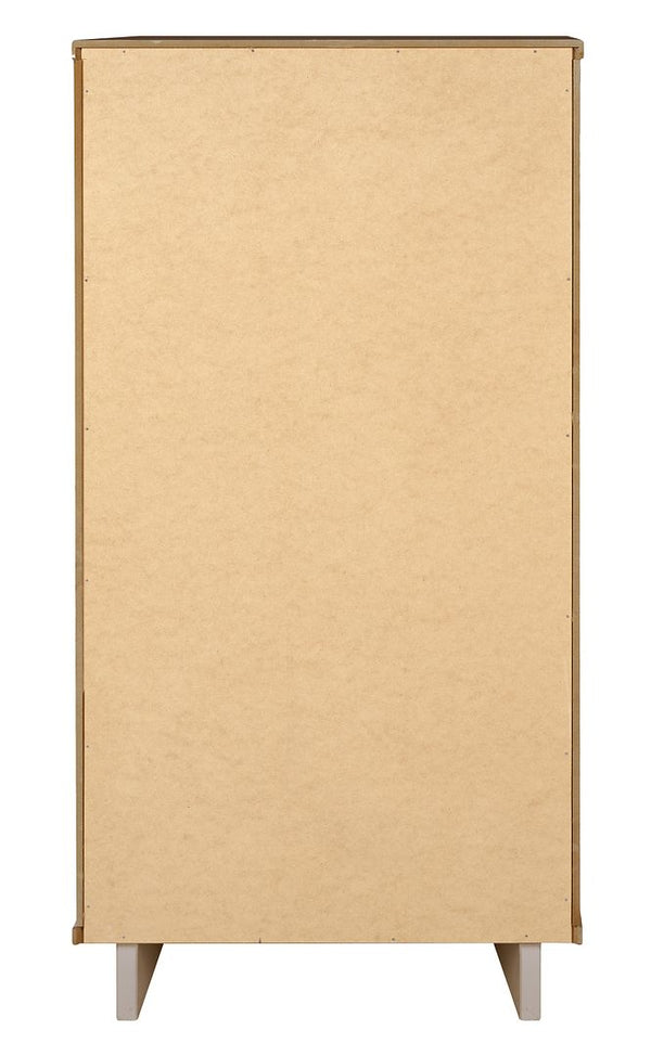 Manhattan Comfort Granville Modern 2 Piece - Tall Narrow and Standard Dresser Light Grey GRAN016