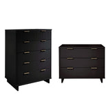 Manhattan Comfort Granville Modern Dresser and Chest Black GRAN022