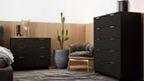 Manhattan Comfort Granville Modern Dresser and Chest Black GRAN022