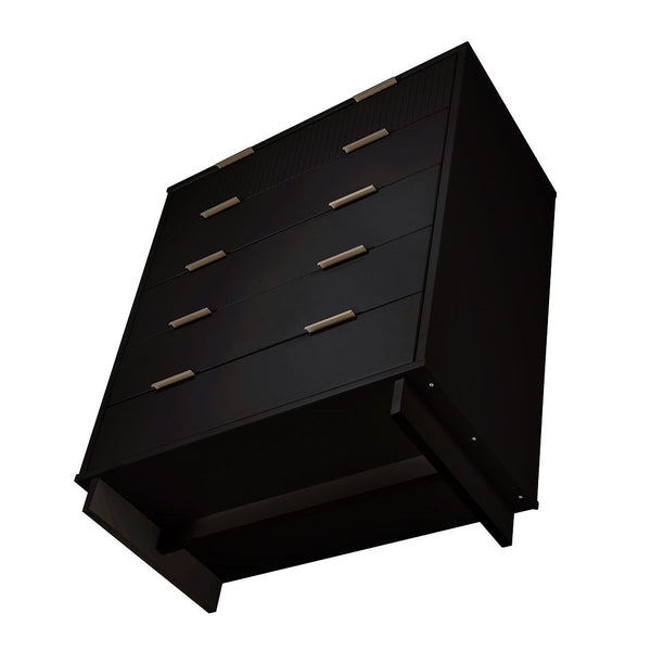 Manhattan Comfort Granville Modern Dresser and Chest Black GRAN022