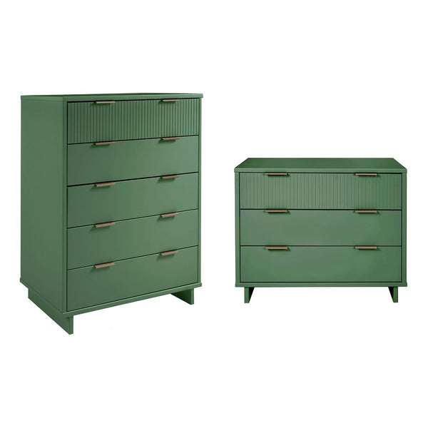 Manhattan Comfort Granville Modern Dresser and Chest Sage Green GRAN023