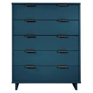 Manhattan Comfort Granville Modern Dresser and Chest Midnight Blue GRAN024