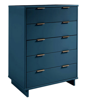 Manhattan Comfort Granville Modern Dresser and Chest Midnight Blue GRAN024