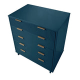 Manhattan Comfort Granville Modern Dresser and Chest Midnight Blue GRAN024