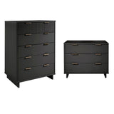 Manhattan Comfort Granville Modern Dresser and Chest Dark Grey GRAN025
