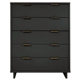 Manhattan Comfort Granville Modern Dresser and Chest Dark Grey GRAN025