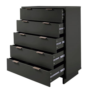 Manhattan Comfort Granville Modern Dresser and Chest Dark Grey GRAN025