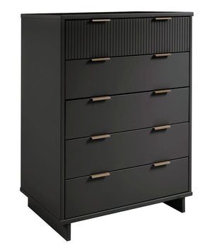 Manhattan Comfort Granville Modern Dresser and Chest Dark Grey GRAN025