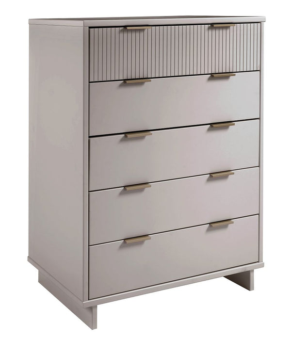 Manhattan Comfort Granville Modern Dresser and Chest Light Grey GRAN026