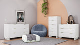 Manhattan Comfort Granville Modern 3 Piece Dresser Set - Tall Narrow, Standard, Double Dresser White GRAN031