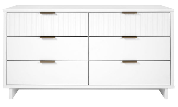 Manhattan Comfort Granville Modern 3 Piece Dresser Set - Tall Narrow, Standard, Double Dresser White GRAN031