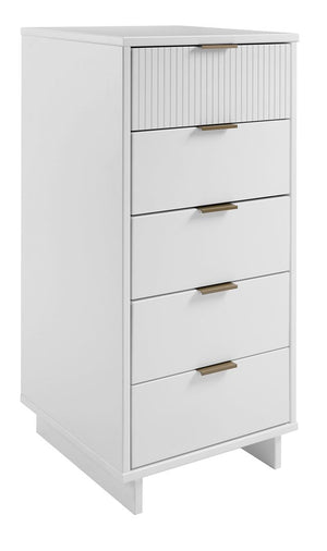 Manhattan Comfort Granville Modern 3 Piece Dresser Set - Tall Narrow, Standard, Double Dresser White GRAN031