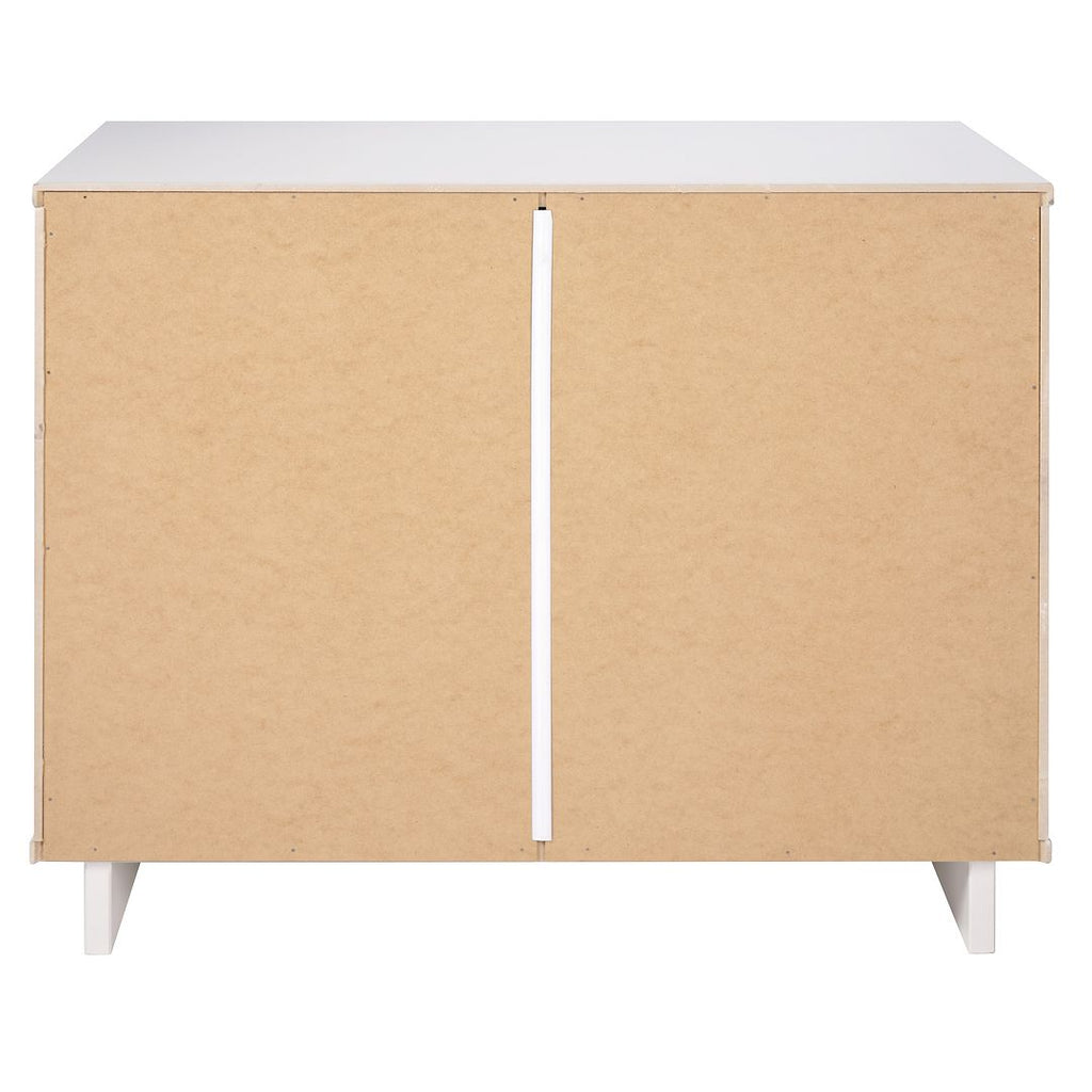 Manhattan Comfort Granville Modern 3 Piece Dresser Set - Tall Narrow, Standard, Double Dresser White GRAN031