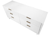 Manhattan Comfort Granville Modern 3 Piece Dresser Set - Tall Narrow, Standard, Double Dresser White GRAN031