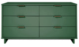 Manhattan Comfort Granville Modern 3 Piece Dresser Set - Tall Narrow, Standard, Double Dresser Sage Green GRAN033