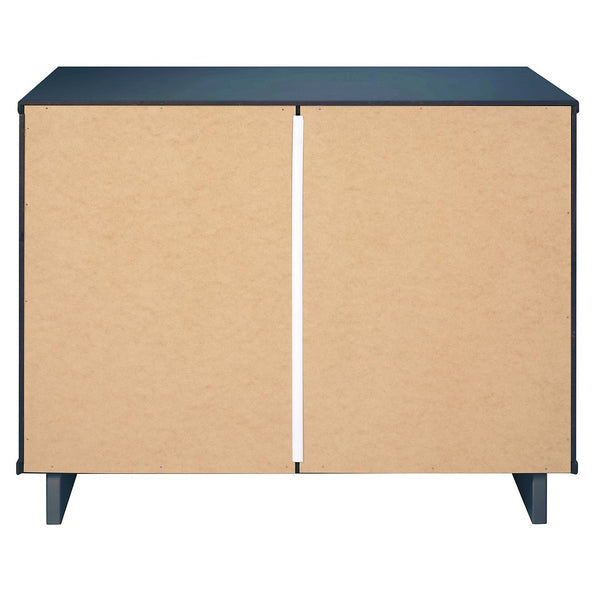 Manhattan Comfort Granville Modern 3 Piece Dresser Set - Tall Narrow, Standard, Double Dresser Midnight Blue GRAN034