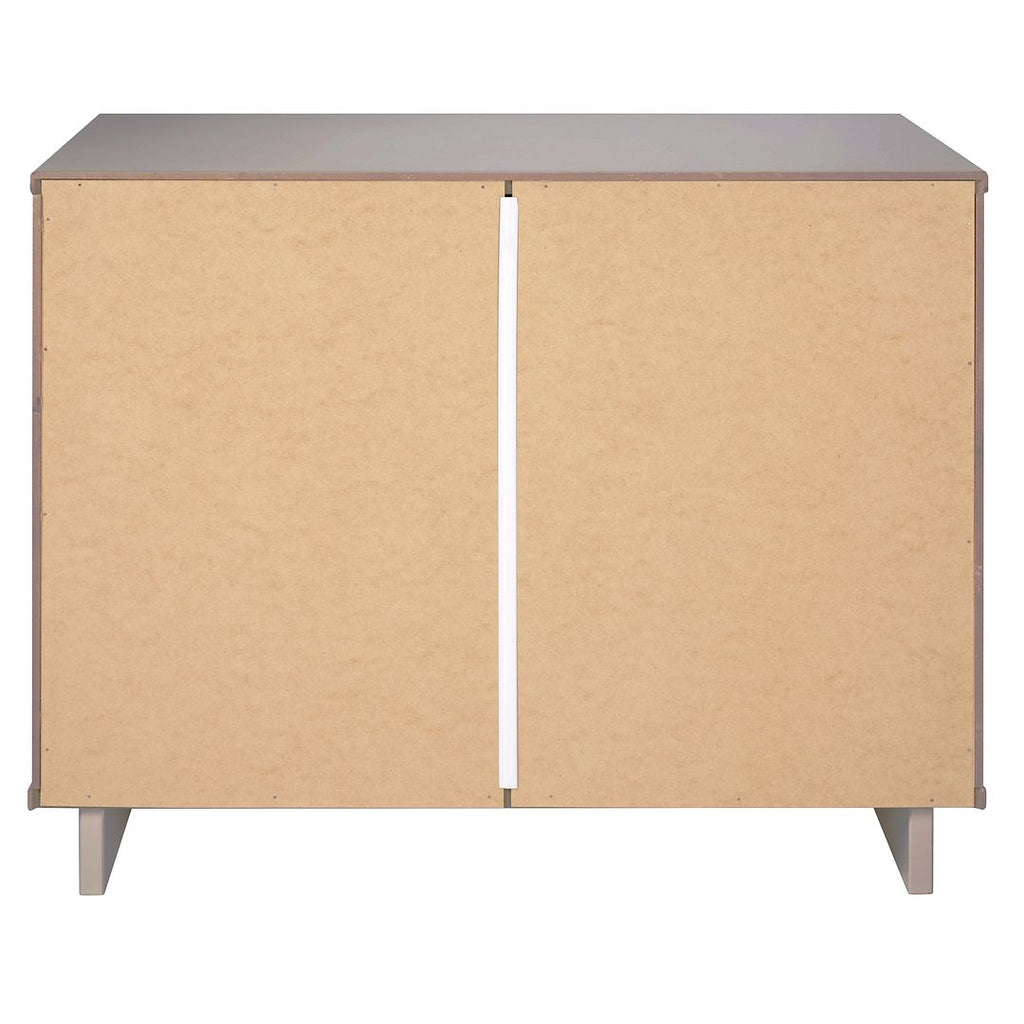 Manhattan Comfort Granville Modern 3 Piece Dresser Set - Tall Narrow, Standard, Double Dresser Light Grey GRAN036