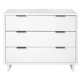 Manhattan Comfort Granville Modern Dresser and Nightstand White GRAN041