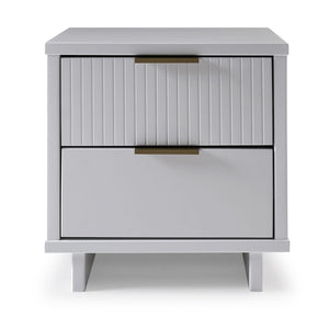 Manhattan Comfort Granville Modern Dresser and Nightstand White GRAN041