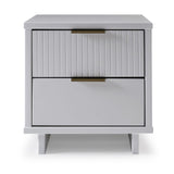 Manhattan Comfort Granville Modern Dresser and Nightstand White GRAN041