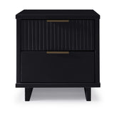 Manhattan Comfort Granville Modern Dresser and Nightstand Black GRAN042