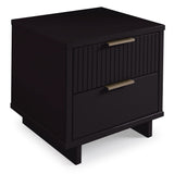 Manhattan Comfort Granville Modern Dresser and Nightstand Black GRAN042