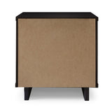 Manhattan Comfort Granville Modern Dresser and Nightstand Black GRAN042