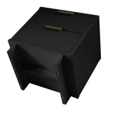 Manhattan Comfort Granville Modern Dresser and Nightstand Black GRAN042