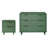 Manhattan Comfort Granville Modern Dresser and Nightstand Sage Green GRAN043