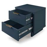 Manhattan Comfort Granville Modern Dresser and Nightstand Midnight Blue GRAN044