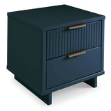 Manhattan Comfort Granville Modern Dresser and Nightstand Midnight Blue GRAN044