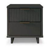 Manhattan Comfort Granville Modern Dresser and Nightstand Dark Grey GRAN045