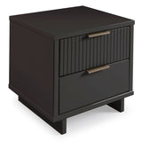 Manhattan Comfort Granville Modern Dresser and Nightstand Dark Grey GRAN045